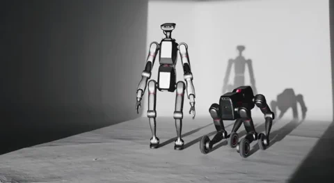 Diagram showing the modular components and configurations of the LimX Dynamics Tron2 robot.