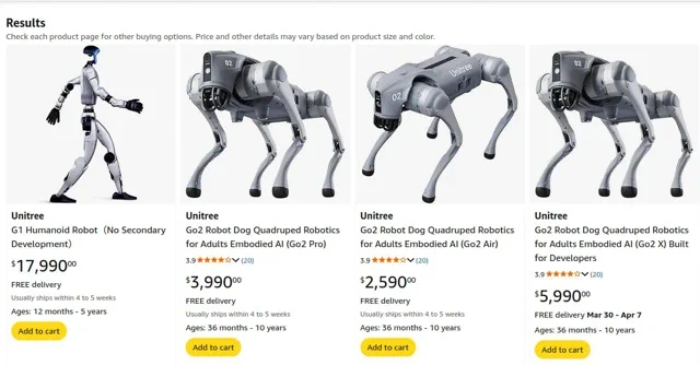 Már az Amazonon is vehetsz humanoid robotot – de csak óvatosan!