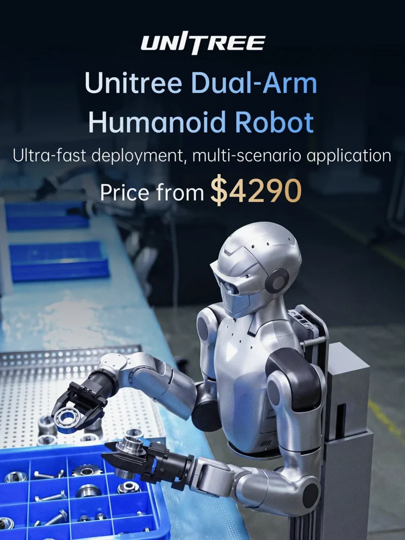 A Unitree kétkarú robotot dobott piacra 4290 dollárért