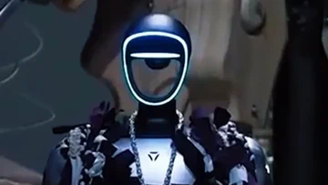 Unitree G1 robot a Sanghaji Divathét kifutóján