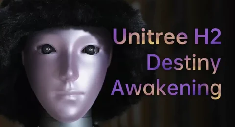 Unitree H2 humanoid robot ébredezik