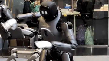 Mangsbot robot táncol a GITEX 2025 kiállításon