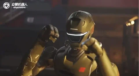 Az EngineAI T800 robot repülő rúgásokat gyakorol