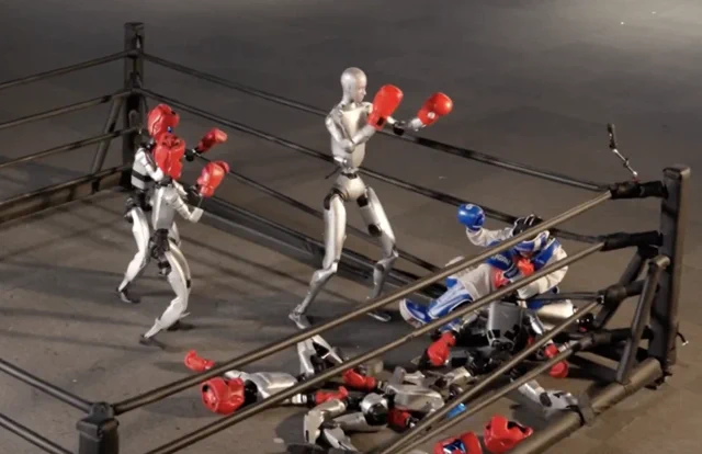 Unitree H2 Leads Robot Squad in 1-vs-10 Takedown