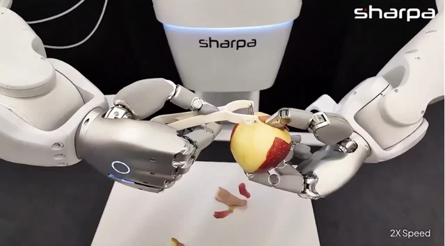 Profibban hámoz almát ez a 63-DoF robot, mint te (2x sebességen)