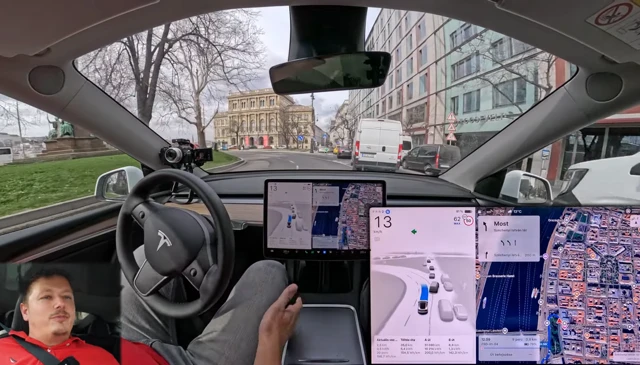 Engedély nélkül hasít a Tesla FSD v14 Budapest utcáin