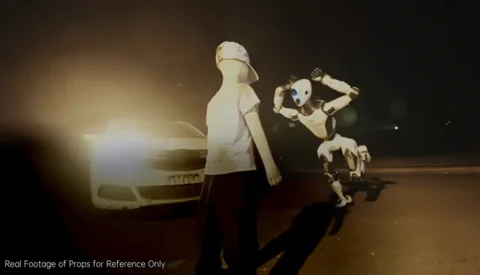 Unitree H2 robot kaszkadőrnek állt, elütötte egy autó