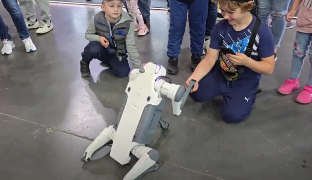 Robot Dog Wows Kids at Poznań Motor Show 2025
